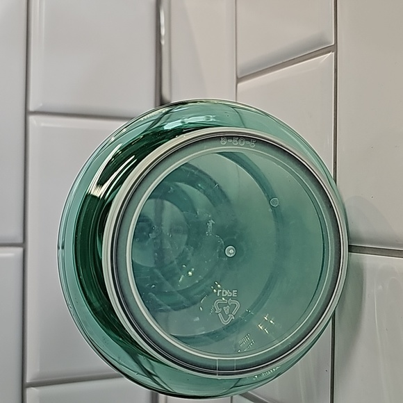 Green Glass Christmas Tree With Rubber Lid - Picture 2 of 3